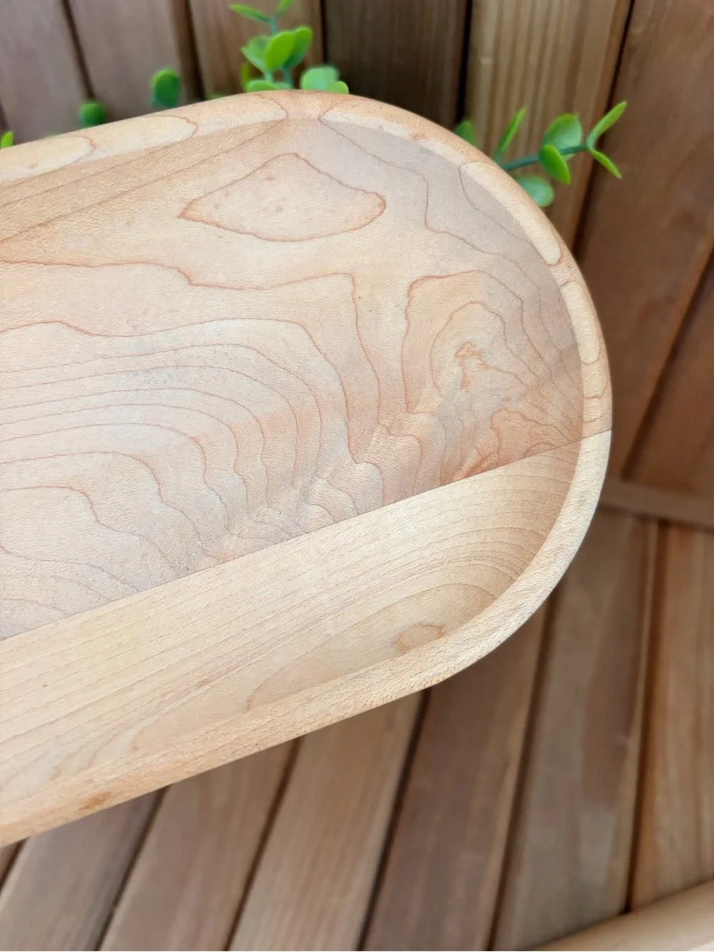 Harry & David Natural Wooden Boho Serving Trays, Set of 2 Nesting Decor
